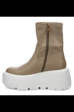 Damskie Carinii Beżowe Botki Damskie | Jesienne*Beżowe botki na platformie --B9337-R94-000-000-G36