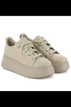 Damskie Carinii Skórzane Sneakersy Damskie*Beżowe skórzane sneakersy --B8939-T43-000-000-F69