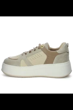 Damskie Carinii Skórzane Sneakersy Damskie | Beżowe Sneakersy Damskie*Beżowe sneakersy damskie --B9968-491-000-000-000