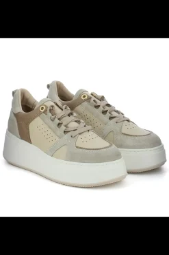 Damskie Carinii Skórzane Sneakersy Damskie | Beżowe Sneakersy Damskie*Beżowe sneakersy damskie --B9968-491-000-000-000