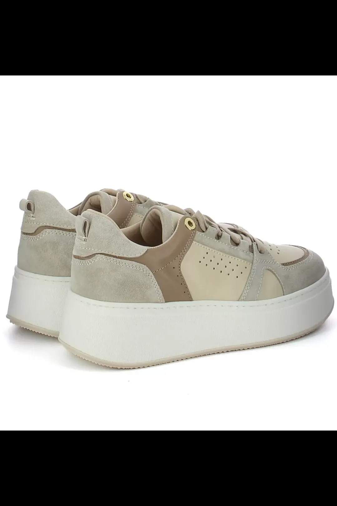 Damskie Carinii Skórzane Sneakersy Damskie | Beżowe Sneakersy Damskie*Beżowe sneakersy damskie --B9968-491-000-000-000