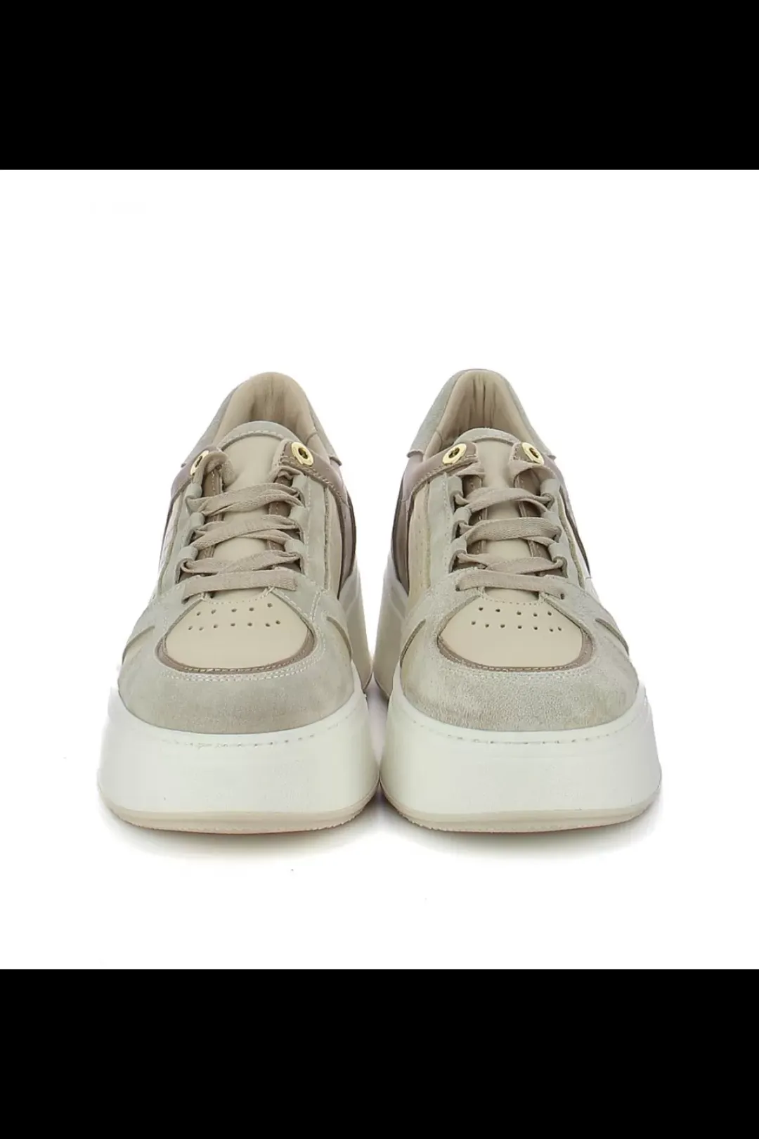 Damskie Carinii Skórzane Sneakersy Damskie | Beżowe Sneakersy Damskie*Beżowe sneakersy damskie --B9968-491-000-000-000
