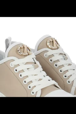 Damskie Carinii Skórzane Sneakersy Damskie | Beżowe Sneakersy Damskie*Beżowe sneakersy na platformie --B9375-L46-T32-000-G36