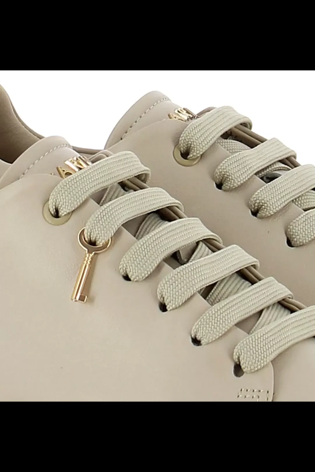 Damskie Carinii Skórzane Sneakersy Damskie | Beżowe Sneakersy Damskie*Beżowe sneakersy na platformie --B9580-T43-000-000-F69