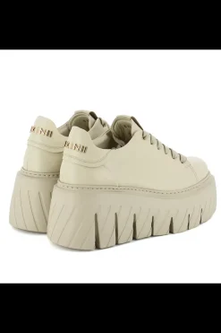 Damskie Carinii Skórzane Sneakersy Damskie | Beżowe Sneakersy Damskie*Beżowe sneakersy na platformie --B10076-T43-000-000-G75