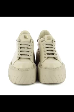 Damskie Carinii Skórzane Sneakersy Damskie | Beżowe Sneakersy Damskie*Beżowe sneakersy na platformie --B10076-T43-000-000-G75
