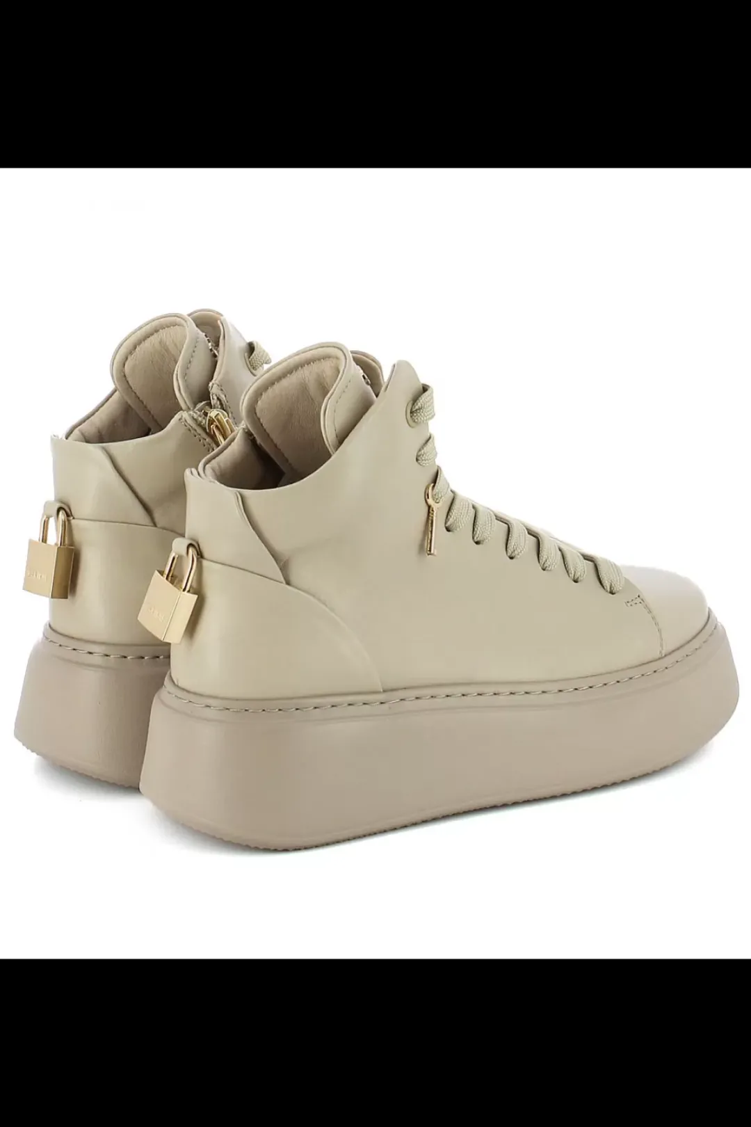 Damskie Carinii Skórzane Sneakersy Damskie | Beżowe Sneakersy Damskie*Beżowe sneakersy skórzane --B9544-T43-000-000-F69