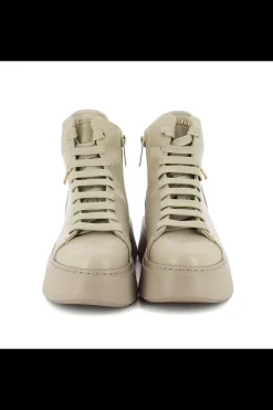 Damskie Carinii Skórzane Sneakersy Damskie | Beżowe Sneakersy Damskie*Beżowe sneakersy skórzane --B9544-T43-000-000-F69