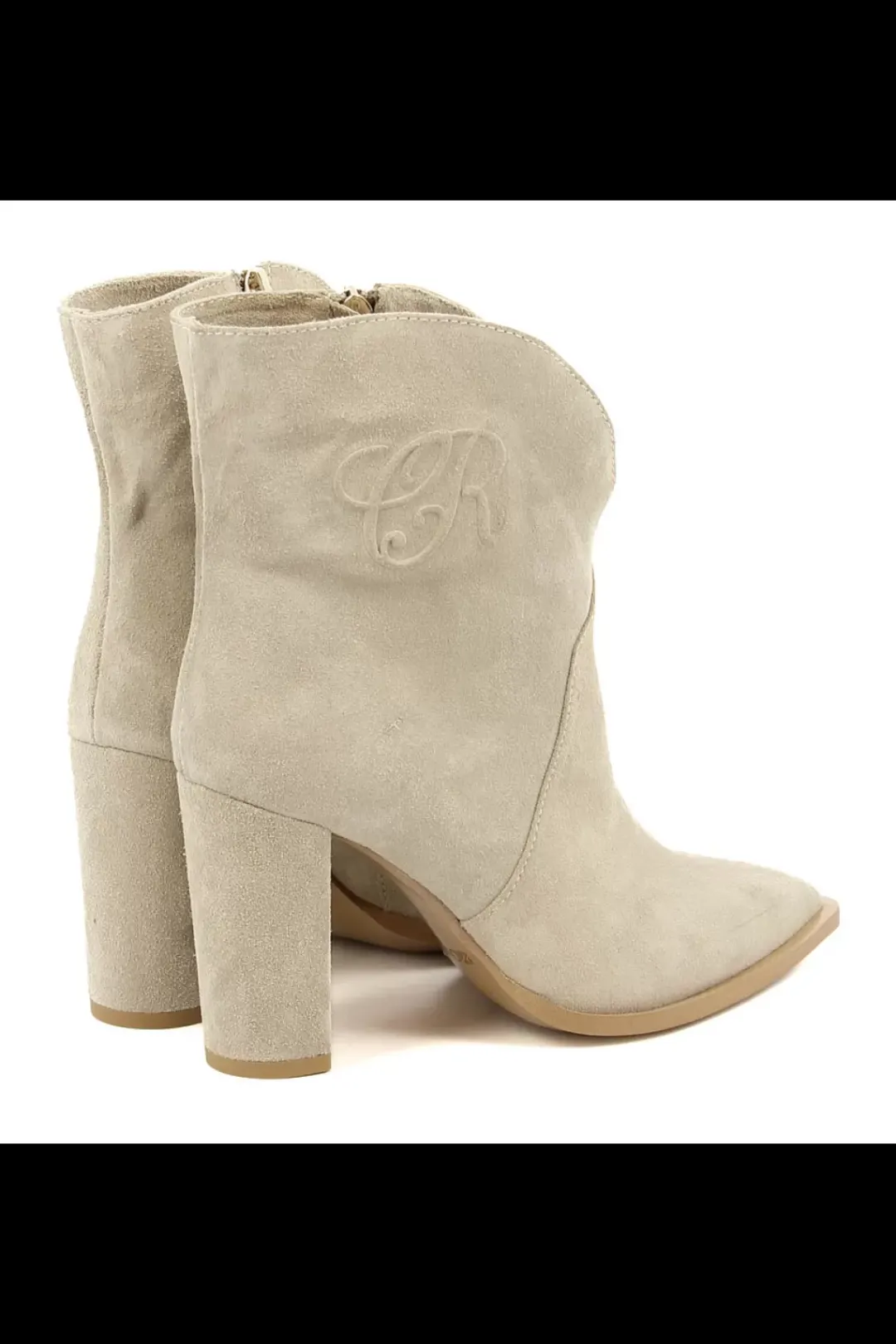 Damskie Carinii Beżowe Botki Damskie | Jesienne*Beżowe zamszowe botki --B8905-O17-000-000-D62