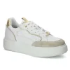 Damskie Carinii Skórzane Sneakersy Damskie | Na Platformie*Białe skórzane sneakersy na platformie --B9977-491-187-180-000