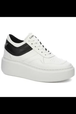 Damskie Carinii Skórzane Sneakersy Damskie | Na Platformie*Białe sneakersy damskie --B9052-I81-E50-000-F69