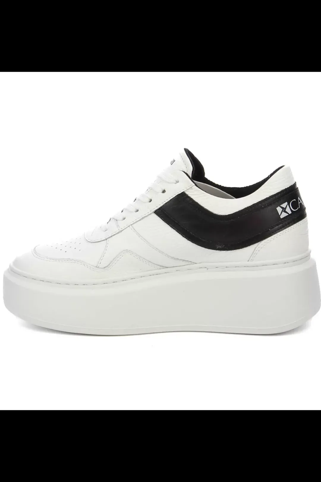 Damskie Carinii Skórzane Sneakersy Damskie | Na Platformie*Białe sneakersy damskie --B9052-I81-E50-000-F69