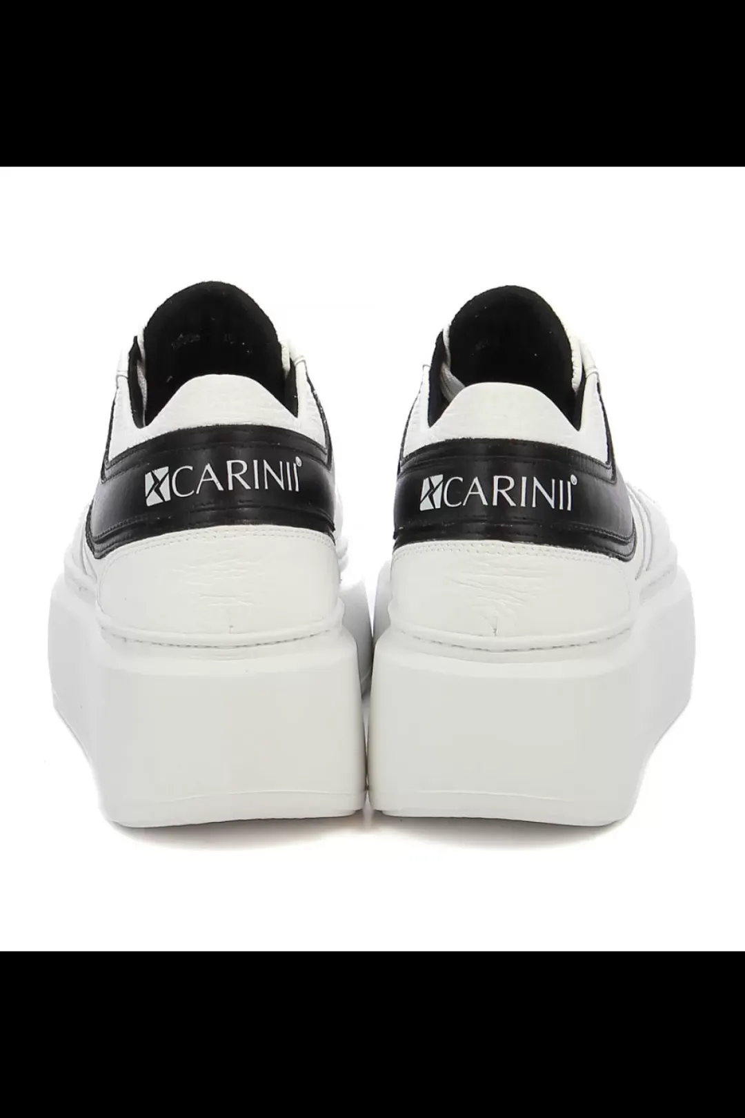 Damskie Carinii Skórzane Sneakersy Damskie | Na Platformie*Białe sneakersy damskie --B9052-I81-E50-000-F69