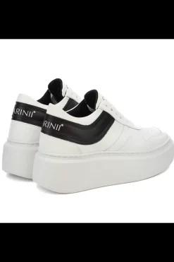 Damskie Carinii Skórzane Sneakersy Damskie | Na Platformie*Białe sneakersy damskie --B9052-I81-E50-000-F69