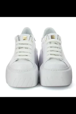 Damskie Carinii Na Platformie | Białe Sneakersy Damskie*Białe sneakersy na platformie --B10076-L46-000-000-G75