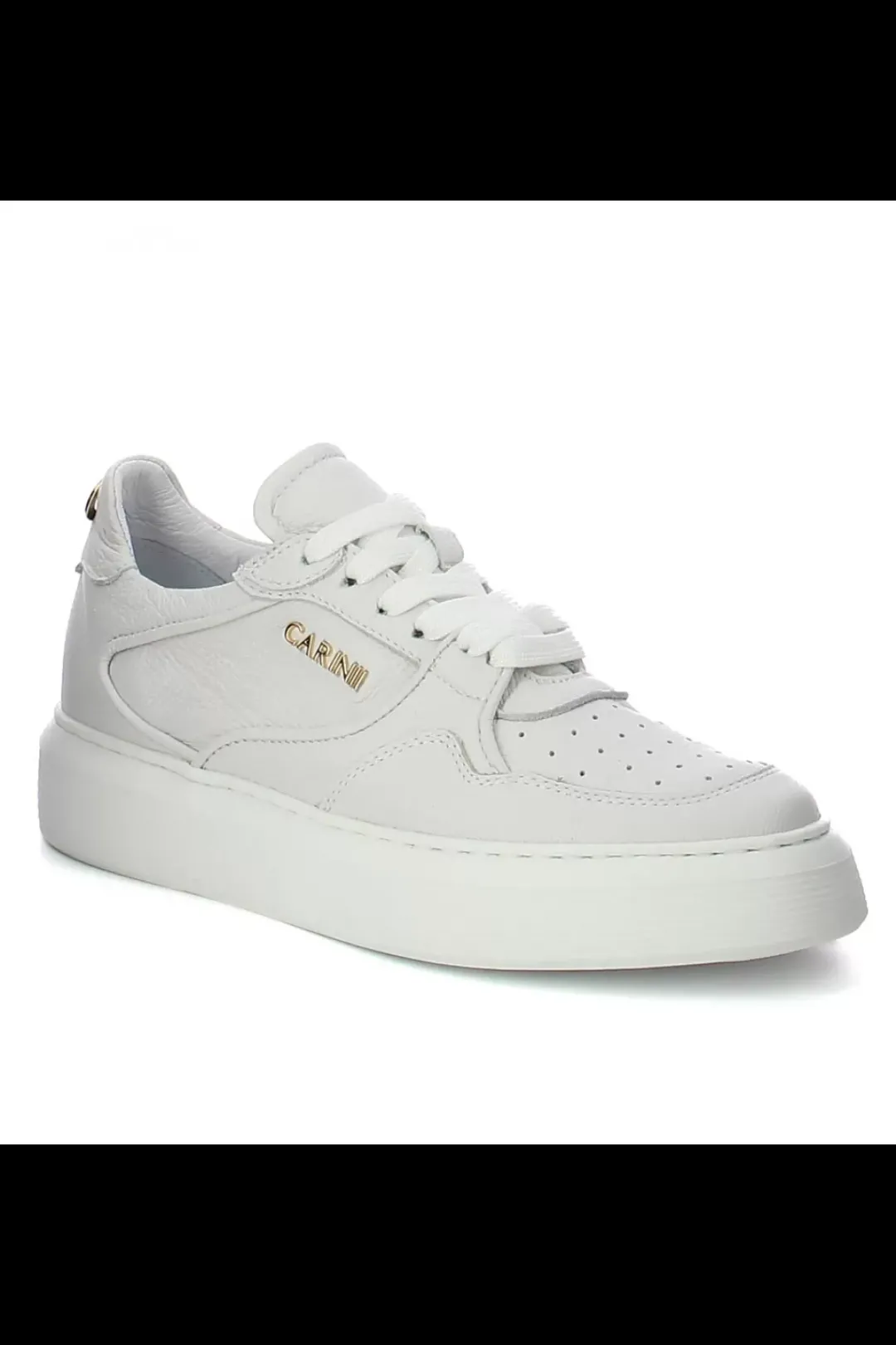 Damskie Carinii Skórzane Sneakersy Damskie | Na Platformie*Białe sneakersy skórzane --B9492-I81-000-000-F69