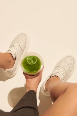 Damskie Carinii Skórzane Sneakersy Damskie | Na Platformie*Białe sneakersy skórzane --B9492-I81-000-000-F69