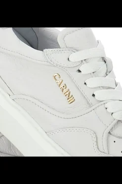 Damskie Carinii Skórzane Sneakersy Damskie | Na Platformie*Białe sneakersy skórzane --B9492-I81-000-000-F69