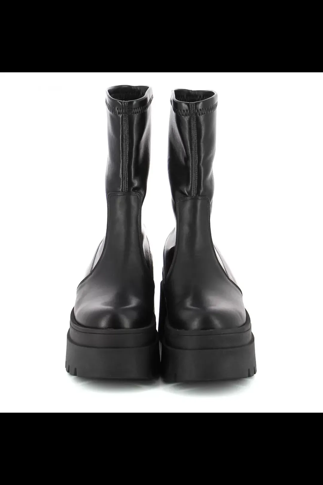 Damskie Carinii Czarne Botki Damskie | Jesienne*Czarne botki na koturnie --B9752-E50-000-000-E67