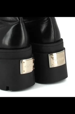 Damskie Carinii Czarne Botki Damskie | Jesienne*Czarne botki na koturnie --B9752-E50-000-000-E67