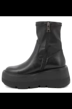 Damskie Carinii Czarne Botki Damskie | Jesienne*Czarne botki na platformie --B9337-E50-000-000-G36