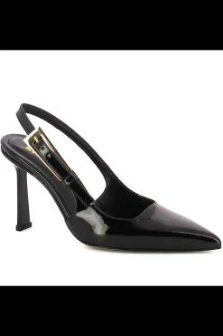 Carinii Eleganckie | Na Obcasie*Czarne czółenka lakierowane --B10271-037-000-000-000