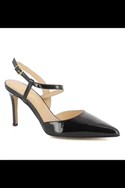 Damskie Carinii Czarne Półbuty Damskie | Eleganckie*Czarne czółenka z paskiem --B6458-037-000-000-000