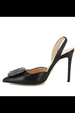 Damskie Carinii Czarne Półbuty Damskie | Eleganckie*Czarne czółenka z paskiem --B6456-353-000-000-000
