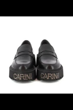 Damskie Carinii Na Grubej Podeszwie | Czarne Mokasyny Damskie*Czarne mokasyny skórzane --B9194-E50-000-000-000