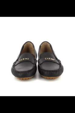Damskie Carinii Czarne Mokasyny Damskie | Skórzane Mokasyny Damskie*Czarne mokasyny skórzane --B4353-E50-000-000-C85