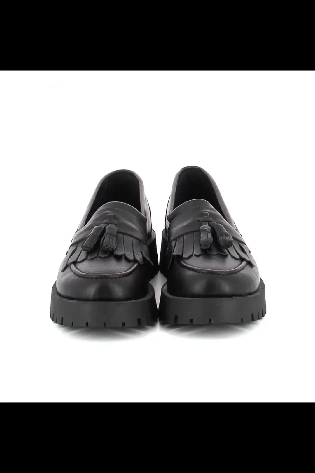 Damskie Carinii Czarne Półbuty Damskie | Eleganckie*Czarne mokasyny z chwostami --B10000-353-000-000-000