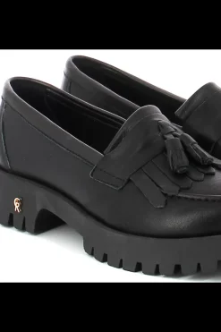 Damskie Carinii Czarne Półbuty Damskie | Eleganckie*Czarne mokasyny z chwostami --B10000-353-000-000-000