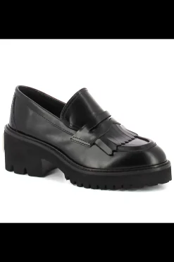 Damskie Carinii Eleganckie | Na Obcasie*Czarne mokasyny z ozdobą --B10228-E50-000-000-000