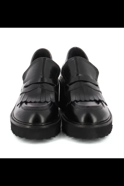 Damskie Carinii Eleganckie | Na Obcasie*Czarne mokasyny z ozdobą --B10228-E50-000-000-000