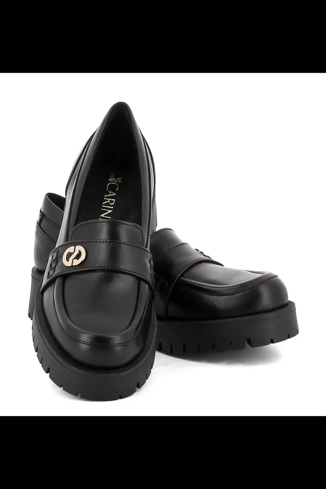 Damskie Carinii Czarne Półbuty Damskie | Eleganckie*Czarne półbuty damskie --B9342-E50-000-000-F65