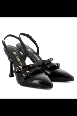 Damskie Carinii Czarne Półbuty Damskie | Eleganckie*Czarne skórzane czółenka --B9966-037-000-000-000