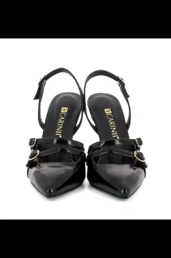 Damskie Carinii Czarne Półbuty Damskie | Eleganckie*Czarne skórzane czółenka --B9966-037-000-000-000