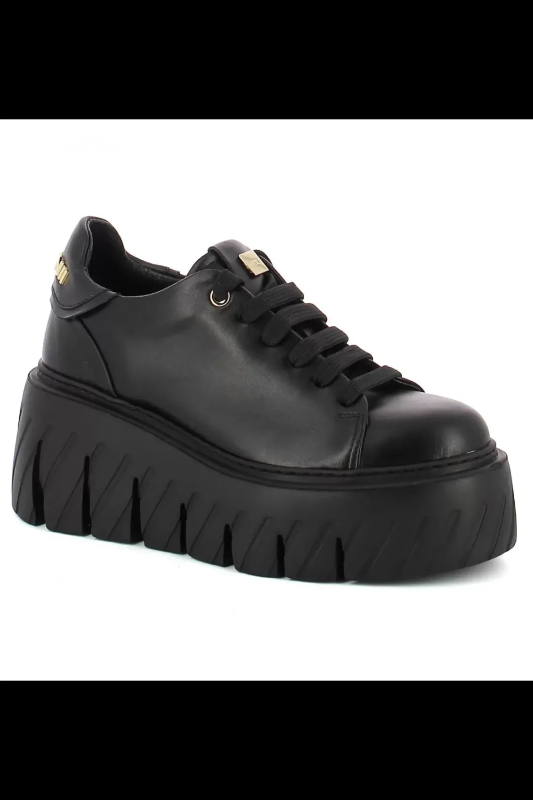 Damskie Carinii Na Platformie | Czarne Sneakersy Damskie*Czarne sneakersy na platformie --B10076-E50-000-000-000