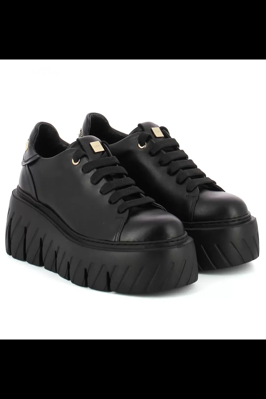 Damskie Carinii Na Platformie | Czarne Sneakersy Damskie*Czarne sneakersy na platformie --B10076-E50-000-000-000