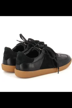 Damskie Carinii Skórzane Sneakersy Damskie | Czarne Sneakersy Damskie*Czarne sneakersy skórzane --B10331-E50-000-000-000