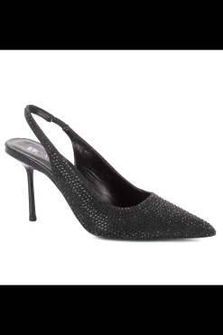 Damskie Carinii Czarne Półbuty Damskie | Eleganckie*Czółenka czarne z cyrkoniami --B6464-353-000-000-000