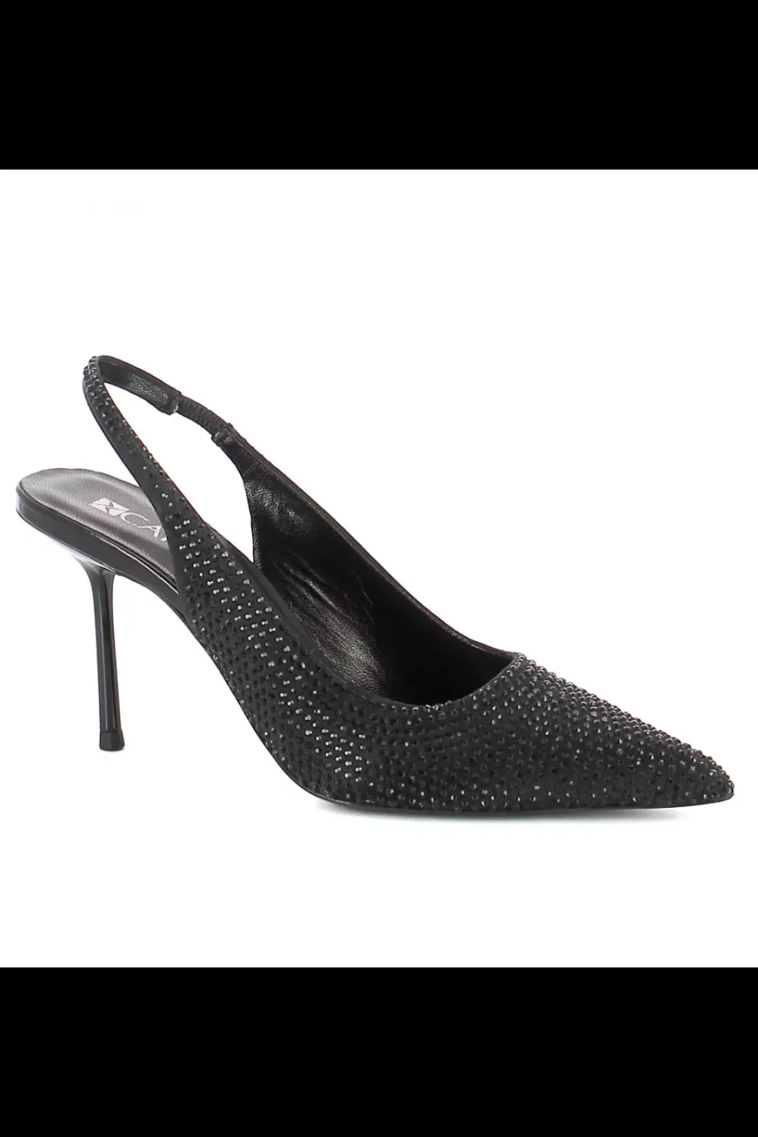 Damskie Carinii Czarne Półbuty Damskie | Eleganckie*Czółenka czarne z cyrkoniami --B6464-353-000-000-000