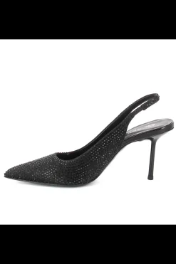 Damskie Carinii Czarne Półbuty Damskie | Eleganckie*Czółenka czarne z cyrkoniami --B6464-353-000-000-000