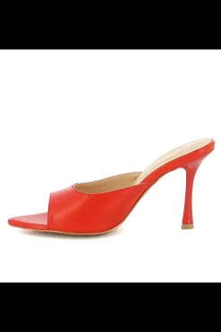 Carinii Na Obcasie | Eleganckie*Czerwone klapki na szpilce --B6421-503-000-000-000