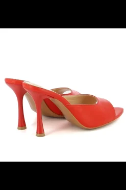 Carinii Na Obcasie | Eleganckie*Czerwone klapki na szpilce --B6421-503-000-000-000