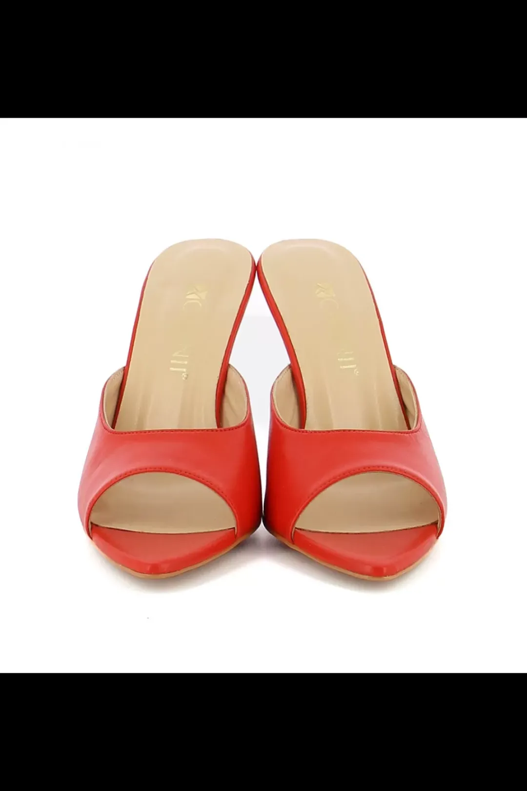 Carinii Na Obcasie | Eleganckie*Czerwone klapki na szpilce --B6421-503-000-000-000
