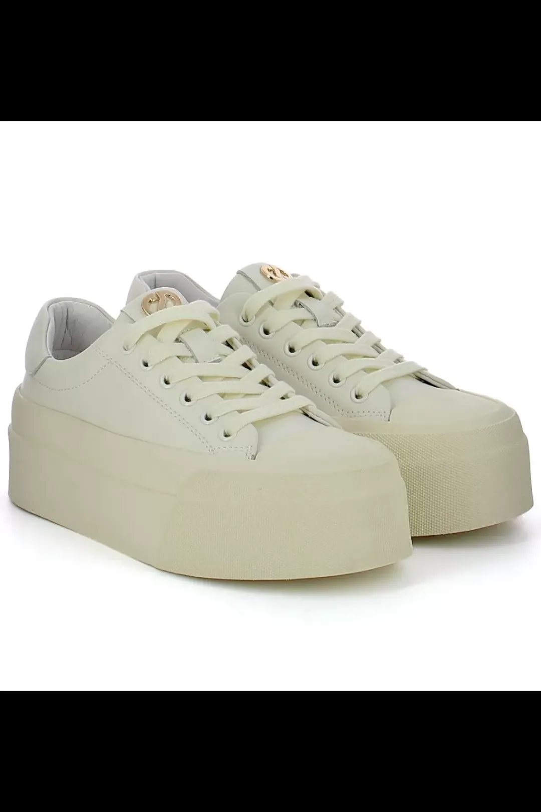 Damskie Carinii Beżowe Sneakersy Damskie*Kremowe sneakersy z ozdobą --B10032-491-000-000-000