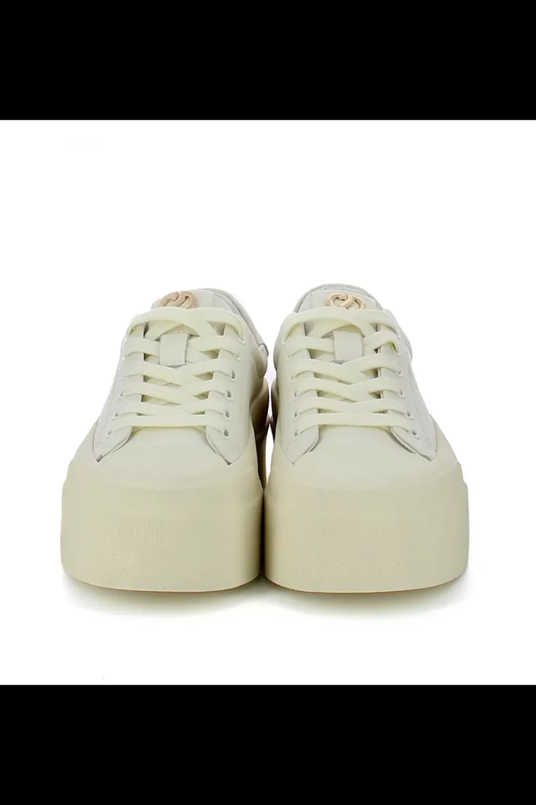 Damskie Carinii Beżowe Sneakersy Damskie*Kremowe sneakersy z ozdobą --B10032-491-000-000-000
