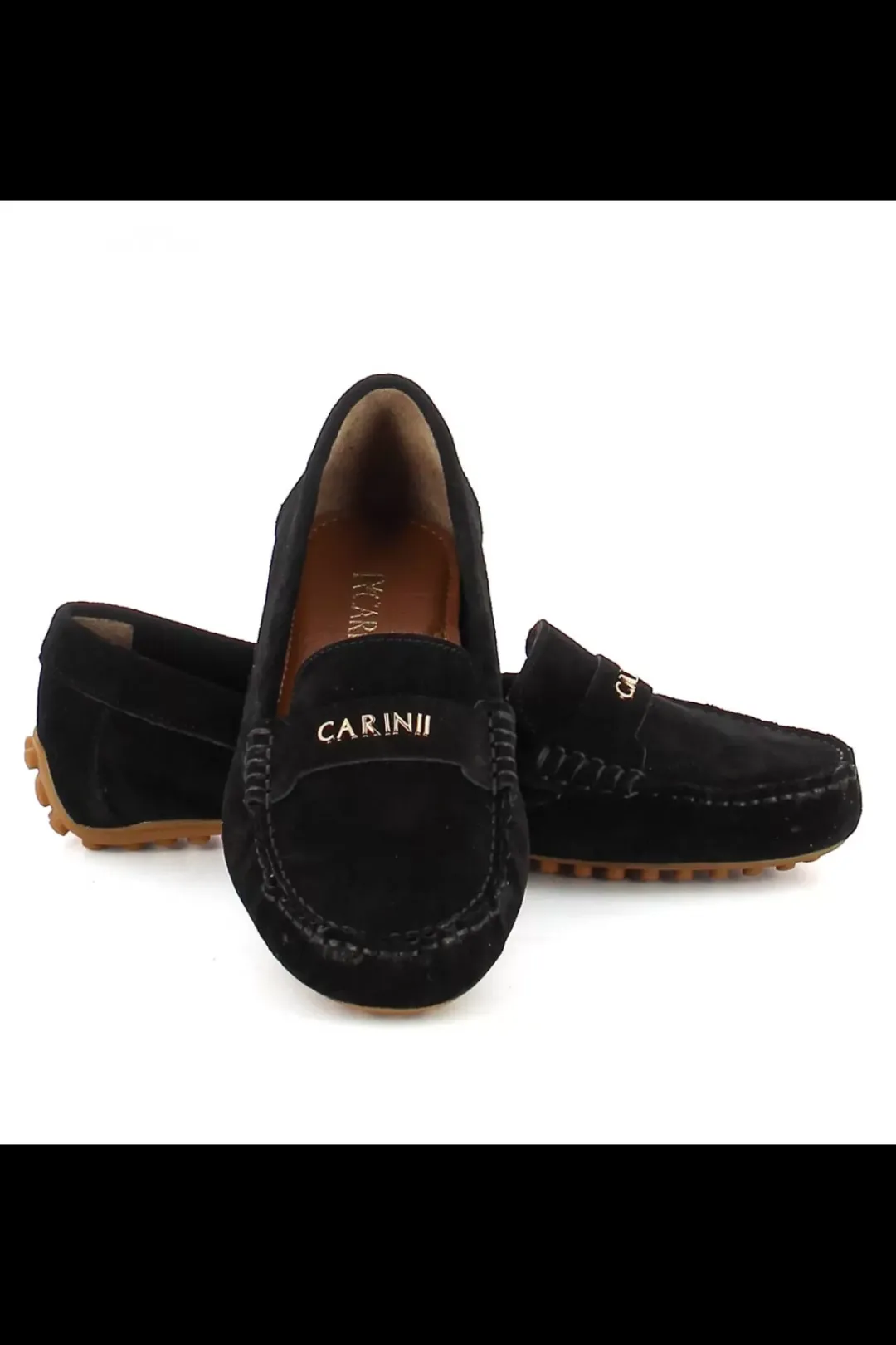 Damskie Carinii Czarne Mokasyny Damskie | Zamszowe Mokasyny Damskie*Mokasyny damskie zamszowe --B4353-360-000-000-C85