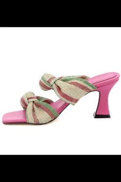 Carinii Na Obcasie | Eleganckie*Różowe klapki na obcasie --B6412-619-420-000-000
